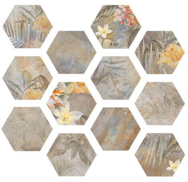 Керамогранит HIBISCUS Oxide Matt Hexa (22 вариаций рис.) 23.2x26.7 от ITT Ceramic (Испания)