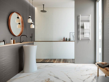 Настенная плитка 9532 Blanco Relieve Pyramid Ret. 30x90 от Porcelanite Dos (Испания)