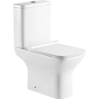 Унитаз-компакт с сиденьем микролифт Aquanet Cube Cube 2-C безободковая