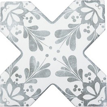 Керамогранит BECOLORS CROSS DEC. STENCIL GREY (CV67382) 13.25x13.25 от Cevica (Испания)