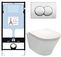 Комплект унитаз с инсталляцией Jacob Delafon Rodin+ E21750RU-CP безободковый