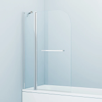 Шторка для ванны Iddis Ray 100 см. профиль хром, стекло прозрачное