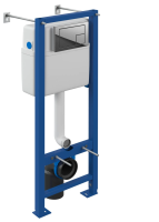 Инсталляция для подвесного унитаза Cersanit Vector 40 пластик хром глянцевый (64183) комплект с клавишей