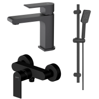 Комплект смесителей для ванны Aquatek Лира AQ1431MB черный