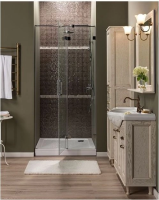 Душевая дверь в нишу левосторонняя Aquanet Beta 100 см. профиль хром, стекло прозрачное