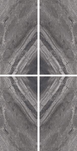 Керамогранит SUPREME Book Match Charcoal Levigato S/4 (77535) 60x120x1.2x2.4 от Cerdomus (Италия)