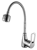 Смеситель для кухни Rossinka T40-26 с гибким изливом