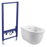 Комплект биде подвесное Aquatek Классик AQ1160-00+инсталляция Aquatek Standart 50 INSB-0000001