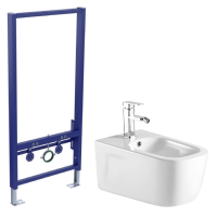 Комплект биде подвесное Aquatek Дива AQ1012-00+инсталляция Aquatek Standart 50 INSB-0000001