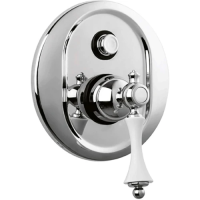 Встраиваемый смеситель для душа Cezares Margot MARGOT-VDIM-01-Bi хром ручка белая