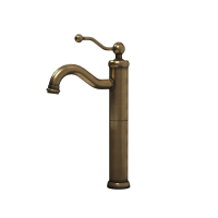 Смеситель для раковины Paini Duomo с донным клапаном высокий, старая бронза