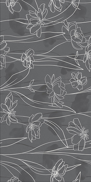 Керамогранит Floresta 17552 цветы серый ректификат 60x120 от Mei (Германия)
