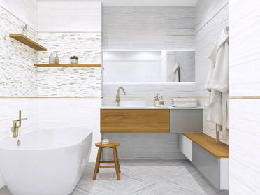 Настенная плитка Gemstone White (WT9GEM00) 24.9x50x7.5 от New Trend (Россия)