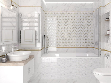 Декор Camelot Tact белый 20x60 от Laparet