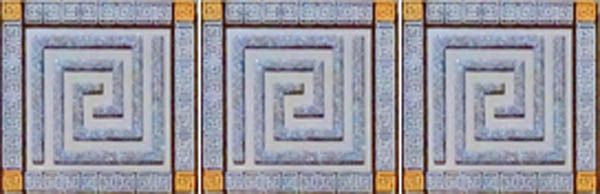 Вставка Пальмира стеклянные (3шт/компл.) серый 5.5x5.5 от Laparet