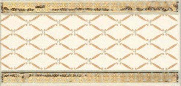 Бордюр NOBLESSE + LORD CENEFA DELIS MARFIL GOLD 20x10 от APE Ceramica (Испания)