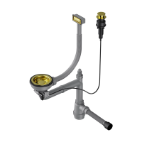 Арматура с клапаном-автоматом для одночашевых моек Omoikiri WK-1-A-LG 4956469 светлое золото