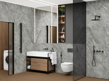 Керамогранит Ajax Black матовый карвинг (8080AJA99M) 80x80 от LCM (Индия)