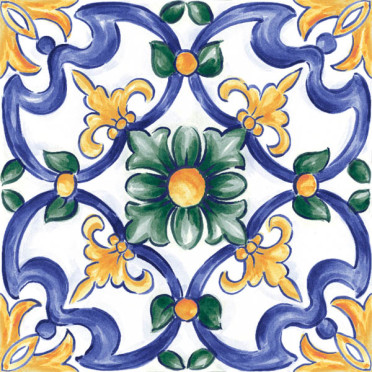 Керамогранит настенный Amuri Decoro Maiolica Tappeto 3 Glossy RT (RC8J) 20x20 от Ragno (Италия)