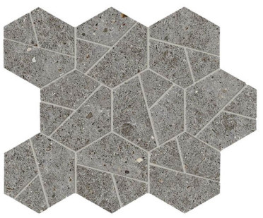 Мозаика Boost Stone Smoke Mosaico Hex (A7C0) 25x28.5 от Atlas Concorde (Италия)