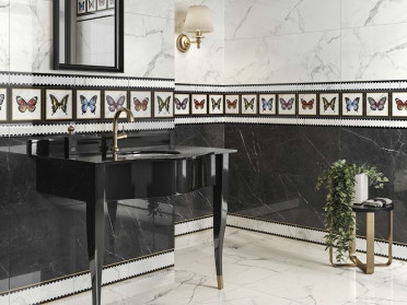 Бордюр Victorian Marble Diamond Brd Gls (K1425MKB40) 7.5x40 от Villeroy & Boch (Германия)