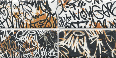 Панно Граффити OP/A210/4x/19060 (из 4-х частей) 20x39.6 от Kerama Marazzi (Россия)