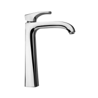 Смеситель для раковины Paini Lady с донным клапаном высокий, белый