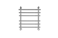 Полотенцесушитель водяной 500x600 Ника Bamboo ЛБ 3 50/60