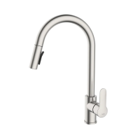 Смеситель для кухонной мойки IDDIS Cuba CUBSTP0i05 с выдвижным изливом сталь Cuba