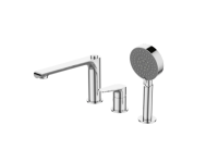 Смесители BelBagno ANCONA Смеситель на борт ванны с ручным выдвижным душем, хром ANCONA-BVD3-CRM