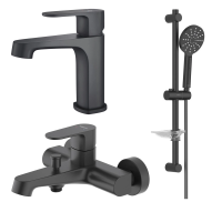 Комплект смесителей для ванны Aquatek Оберон AQ1230MB черный
