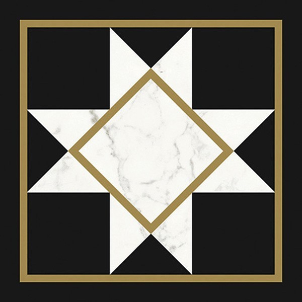 Декор Victorian Marble 45 Blck-Wht Gls 7R (K1222MK0L0) 20x20 от Villeroy & Boch (Германия)
