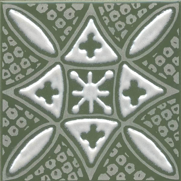 Декор Бахия 2 зелёный глянцевый (KMD3STA019GN) 9.8x9.8x0.7 от Kerama Marazzi (Россия)