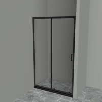 Душевая дверь в нишу BelBagno Uno 111 см. профиль черный, стекло прозрачное