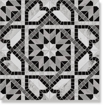 Керамогранит Via Appia Cilena Negro 43.5x43.5 от Vives Ceramica (Испания)