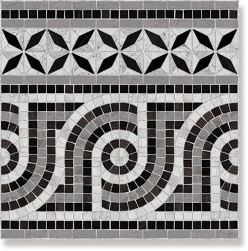 Декор Via Appia Cen. Nola Negro 43.5x43.5 от Vives Ceramica (Испания)