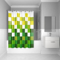Штора для ванной Iddis Basic B62P218i11 белый;зеленый