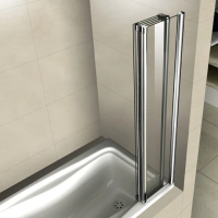 Шторка для ванны Cezares Pratico 120 см. профиль хром, стекло прозрачное