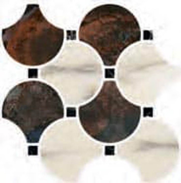 Мозаика SERENADE MOSAICO CIRCLE BROWN 29x29 от Naxos Ceramica (Италия)