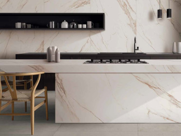 Керамогранит SENSI CALACATTA GOLD LUX+ RET 160x320 от ABK Ceramiche (Италия)