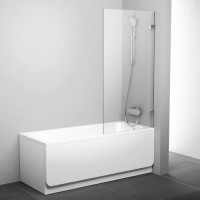 Шторка для ванны Ravak Brilliant 80 см. профиль хром, стекло прозрачное