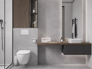 Керамогранит Concrete Mystic Silver Светло-серый Матовый 60x120 от Ceradim (Индия)