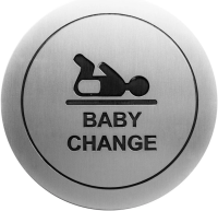 Значок на дверь «пеленальная комната» Nofer 16723.2.S матовый