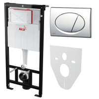 Инсталляция для подвесного унитаза 4 в 1 AlcaPlast Sadromodul AM101/1120-4:1 RU M71-001 комплект с клавишей