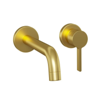 Смеситель для раковины Paini Brera 74PJ208 встраиваемый, матовое золото PVD