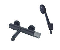 Смеситель для ванны Bronze de Luxe FOCUS черный/гранит (24603BG)