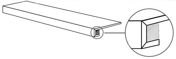 Фронтальная ступень DOLPHIN GRAD.TOP CLAY RT 32x120 от ABK Ceramiche (Италия)