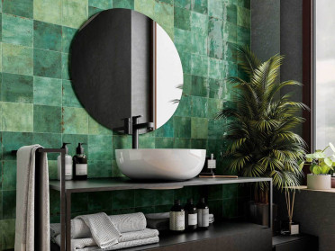 Настенная плитка ENAMEL CHARCOAL (123144) 5x25 от DNA Tiles (Испания)