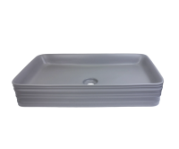 Раковина накладная Bronze de Luxe 66x38 1363-MG серая