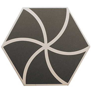 Керамогранит FANCY WAVES GRAPHITE (127011) 20x23 от DNA Tiles (Испания)